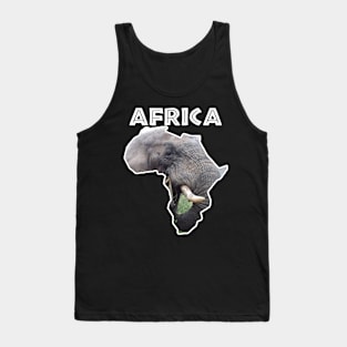 African Wildlife Continent Bull Elephant Tank Top